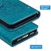 Compatible with iPhone X Case, iPhone Xs Wallet Case Premium PU Leather Oil Wax Embossed Elephant Detachable Magnetic Cover Credit Card Cash Slots Cover for iPhone X/XS (Blue)