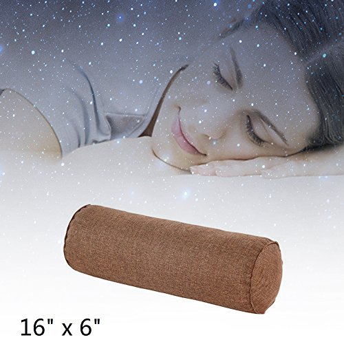 16x6 Inch Round Neck Pillow For Neck Backrest for Car or Office Chair Sofa, Support Pillow for Posture & Comfortable Spine Position(coffee)