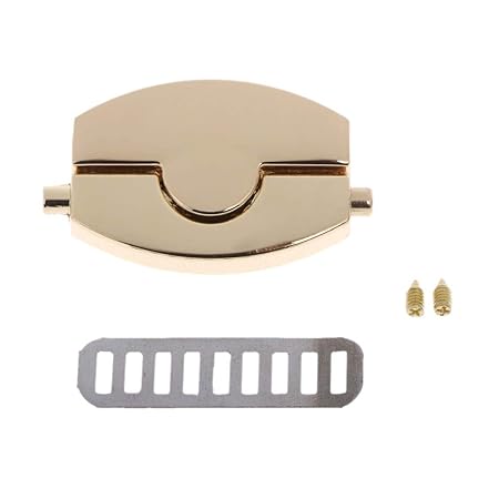 Exing Taschenverschluss Metall Steckschloss Für Taschen Zubehör Für Taschen Nähen,Gold 4.6x2.6x3.9 cm