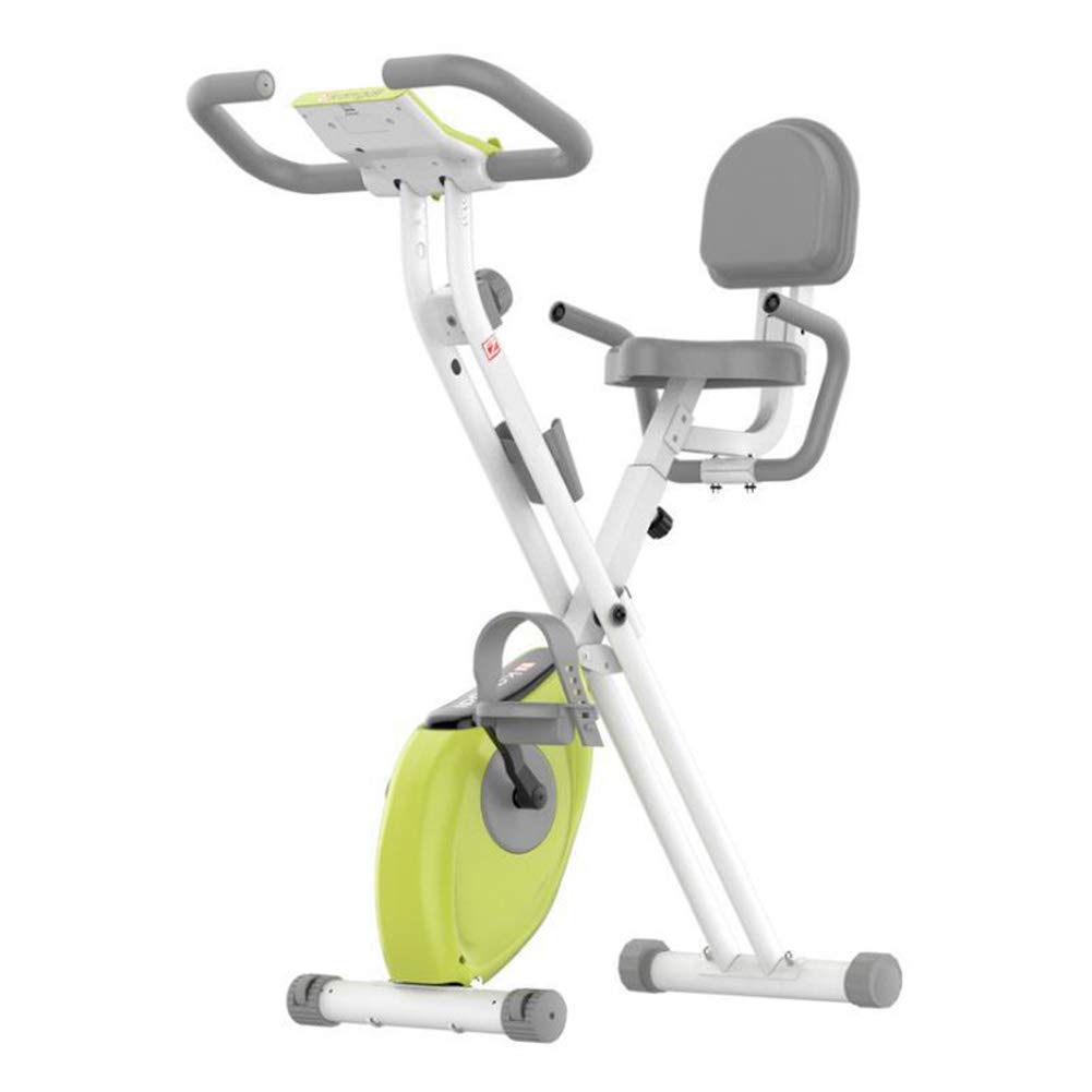 Folding Fitness Exercise Bike with Resistance Bands, 8 Level Resistance and Phone/Tablet Holder,LED 