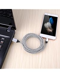 CIQILY - Cable de carga rápida trenzado largo de 5.9 ft, 6 patas