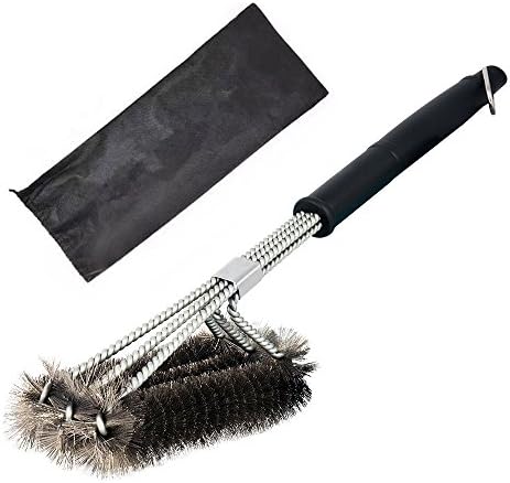Grill Brush,18" Best BBQ Grill Brush 3 in 1, Best BBQ Cleaner, Safe For All Grills, Durable &amp; Effective, Stainless Steel Wire Bristles And Stiff Handle, A Perfect Gift For Barbecue Lovers.
