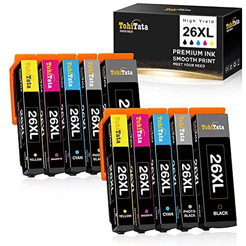 TohiTata-26XL-Cartucho-de-Tinta-Reemplazo-para-Epson-26-Compatible-con-Epson-Expression-Premium-XP-510-XP-520-XP-600-XP-605-XP-610-XP-615-XP-620-XP-625-XP-700-XP-710-XP-720-XP-800-XP-810-XP-820
