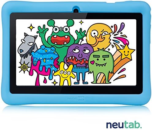 NeuTab 7 inch Kids Tablet, 7'' Quad Core Android 5.1 Lolipop System HD IPS Wide Angle Screen w/ iWawa Software Bundle Kids Model Pre-installed, FCC Certified (Blue)