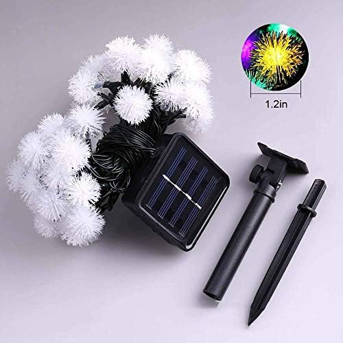 Popertr Solar Furry Kugel-Schnur-Licht 2 PC 20LED Weihnachten