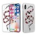 iPhone X Red Snake Case: Luxury Transparent Durable Designer Womens Protective TPU Cover / Bumper / Skin / Cushion with Vivid Print Technology (fits 5.8