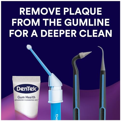 DENTEK GUM HEALTH ADVANCED CLEANING KIT, ORAL CARE HYGIENE KIT WITH GUM STIMULATOR TOOL & CLEANSER AND PLAQUE SCRAPER FOR TEETH, DENTAL TOOLS FOR CLEAN & HEALTHY GUMS