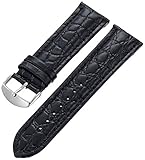 Hadley-Roma Men's MSM907RA-240 24-mm Black Genuine Leather WatchStrap