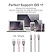 Junwolf Lightning Cable,3 Pack 3FT iPhone Charger Cable Nylon Braided iPhone 6 Charger Cable Charging for iPhone 7/7 Plus/6s/6s Plus/6/6 Plus/5/5S/5C/SE, iPad 4, iPad Air 1/2, iPad Mini 1/2/3