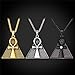 U7 Men's Pyramid Ankh Cross Pendant Vintage Black Gun Plated Rhinestone Inlaid Egyptian Jewelry