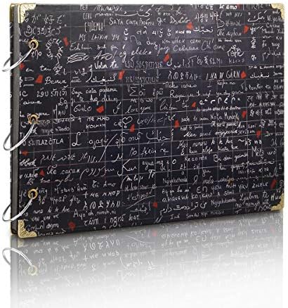 ThxMadam Photo Album Scrapbook, Memory Book Guest Book Scrap Book with Refillable Black Pages Present for Valentines Anniversary Mother's Day Birthday Gifts for Wife Girlfriend Partner(Love the wall)