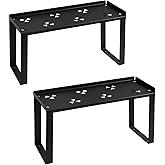 2 Pack Metal Storage Shelves Countertop Organizers, Shelf Risers, Stackable,Spice Rack