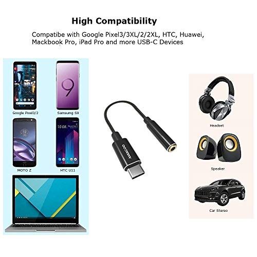 USB C to Headphone Adapter, Digital Audio Adapter DAC 384KHZ