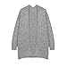 PHOTNO Casual long knit coat jacket cardigan sweaters for women Lady (XL, Gray)