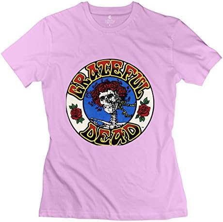 JRZJ Women's Logo Grateful Dead Psychedelic Rock Tshirts Size L Pink