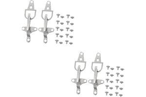 Veemoon 4 Pairs DIY Metal Waist Belt Buckles for Coats Down Jackets Silver Buckle for Clothing Accessories