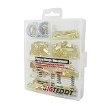 BIGTEDDY - 206pcs Photo Frame Picture Hangers Assortment Wall Hanging Kit Hardware Hooks with Wire for Drywall Home and Office Picture Wall Mount