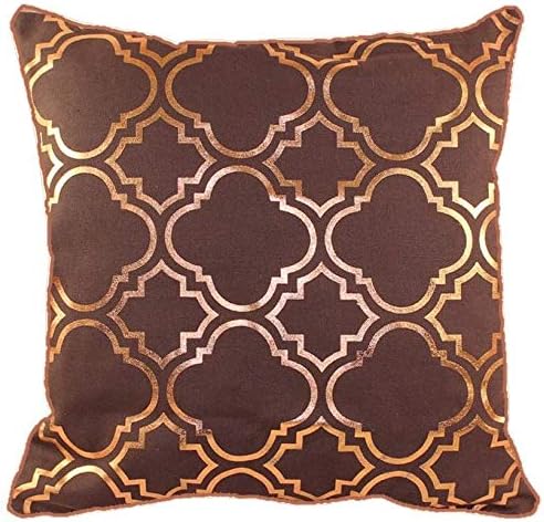 Copper Rose Gold pillow cover metallic brown vintage look cushion covers Moroccan