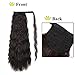 ALIMICE Long Corn Wave Ponytail Extension Synthetic Wavy Curly Wrap Around Clip in Ponytail Hair Extensions for Women Natural Hair Ponytails for Girl Lady Magic Paste Ponytail（22 inch 100g