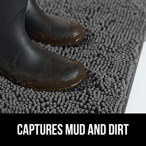 Gorilla Grip Soak Stopper Absorbent Chenille Indoor Doormat, Rubber
