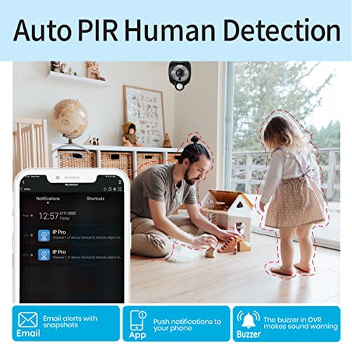 [2K&2 Way Audio&Thermal Detect] Tonton Wireless Security Camera System
