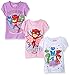PJ MASKS Little Girls' 3 Pack Tee, Multi a, 6