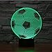 NIUDB Optical Illusion 3D Lighting Nightlight Glow for Kids Laser Cut Precision LED Lights Multicolored USB Powered Light Desk Lamps Yoga, Office, Spa, Bedroom,Baby Room (soccer)