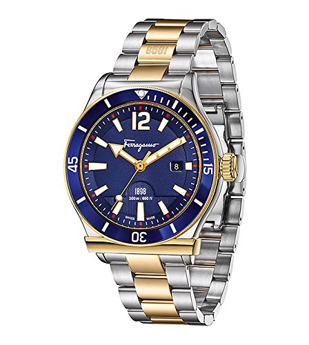 Salvatore Ferragamo Men's FF3280015 Ferragamo 1898 Sport Analog Display Swiss Quartz Two Tone Watch
