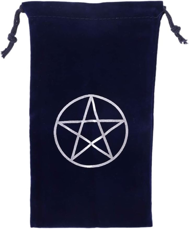 Geesy 1pc Velvet Pentagram Tarot Card Storage Bag Toy Jewelry Mini Drawstring Package Board Game Tarot Card Drawstring Bag 1911cm