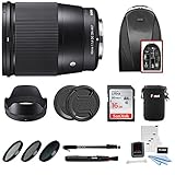 Focus Camera Sigma 16mm F/1.4 DC DN Contemporary Lens For Sony E W/16GB
SD Card & Travel Kit
