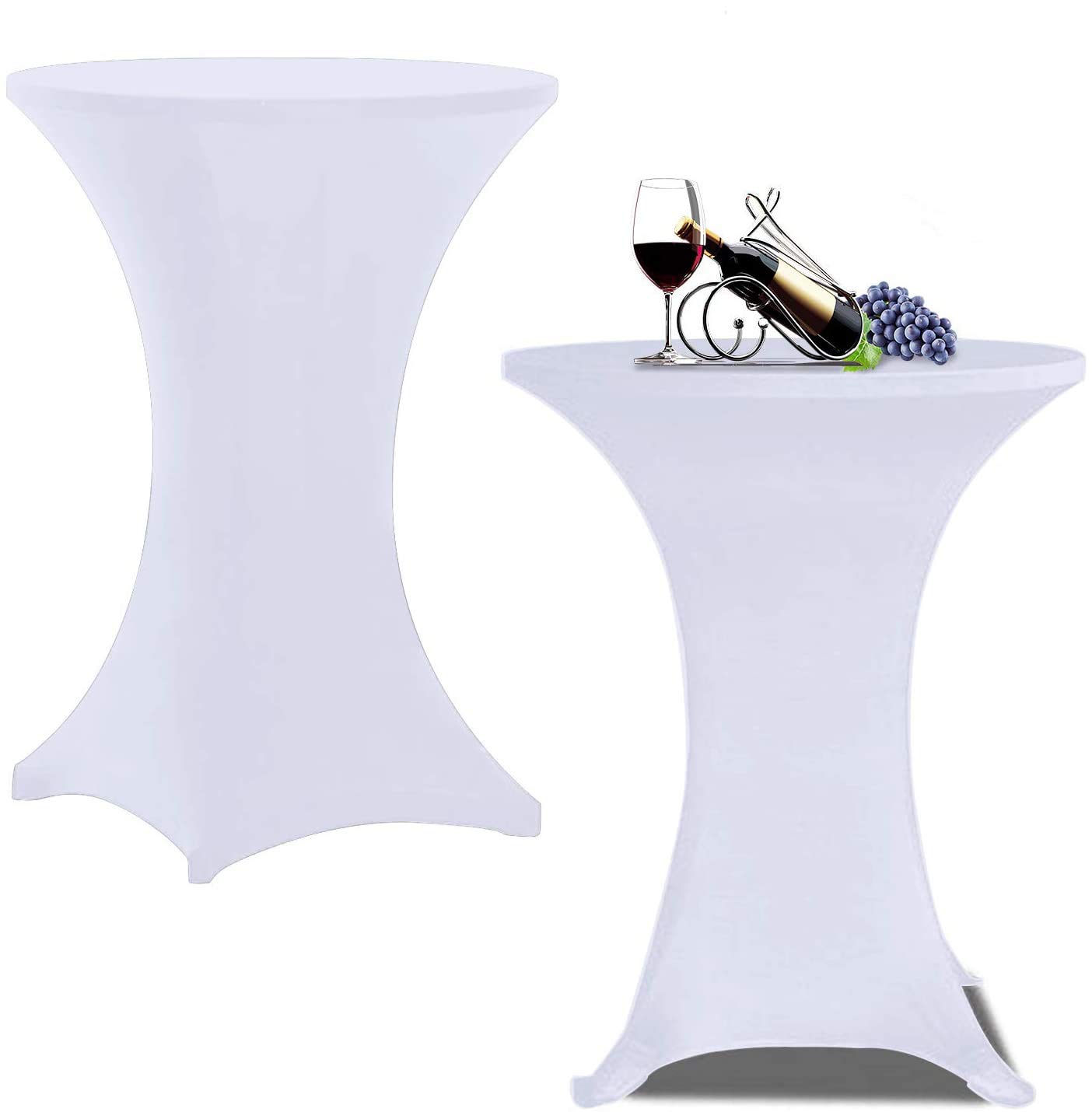 Buy 2 Pack Spandex Table Cover Cocktail Tablecloth Stretch Fits Ø7075cm Bistro Bar Pub Table