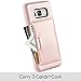ZVE Wallet Case for Samsung Galaxy S8, 5.8 inch, Slim Leather Wallet Case with Credit Card Holder Slot Pocket Protective Functional Case Cover for Samsung Galaxy S8, 5.8 inch 2017 - Rose Gold