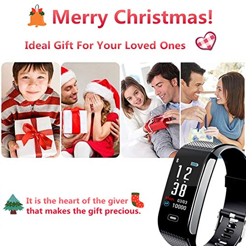 Fitness Tracker HR, Activity Tracker with Pedometer Blood Pressure Heart Rate Monitor IP67 Waterproof Step Calorie Distance Tracker Call SMS SNS Remind for Men Women Kids Compatible for Android iOS - Thumbnail 4