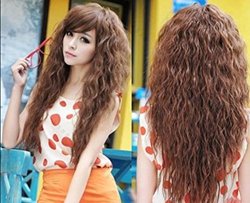 SuperWigy Hot Sale 25" Long Fashion Girl's Curly Highlights Hair Party Wig 3 Colors +Wig CapÃ‚