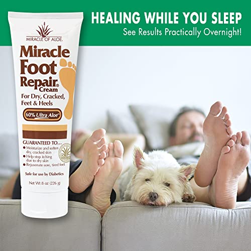Miracle Foot Repair Cream 8 Ounce Tube (2) Fast Relief for Dry