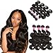 Bestsojoy Peruvian Virgin Hair 4 Bundles Body Wave 10A Unprocessed Peruvian Body Wave Hair Weft 100% Human Hair Weave Extensions (18 20 22 24)