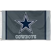 Dallas Cowboys Blackout Sideline Flag Outdoor Indoor 3x5 Foot Banner
