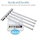 HOMEIDEAS Swing Out Towel Bar SUS304 Stainless Steel 4-Bar Folding Arm Swivel Hanger Bathroom Storage Organizer Wall Mount Towel Rack,Brushed Finish