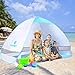 BATTOP Pop Up Beach Tent Sun Shelter Cabana Anti UV Beach Shelter for 2-3 Person Outdoor Sets up in Seconds(Silver)