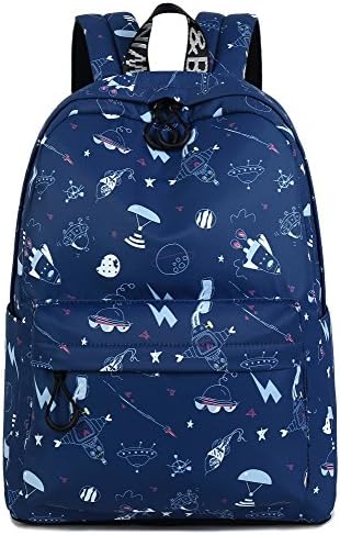 Fashion Space Backpack Water Resistant Laptop Backpack Bookbags School Bags Travel Daypack by VOLINER Dark Blue