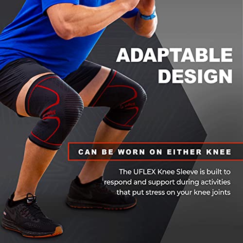UFlex Athletics Knee Compression Sleeve Support For Women And Men