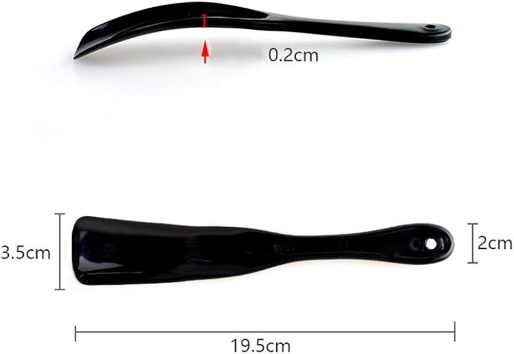 Wacnune Shoehorn Set, 2 Pcs Flexible & Durable Plastic Shoe Horns (Black + Red), Universal Fit for Men Women, Kids & Seniors - Image 3