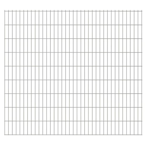 vidaXL Gabionen Gartenzaun 2008x1830mm 10m Gittermattenzaun Doppelstabmattenzaun – Bild 8