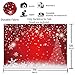 Funnytree 7x5FT Durable Fabric Red Magic Christmas Photography Backdrop Winter Party Decoration Bokeh White Snowflake Background Photo Booth