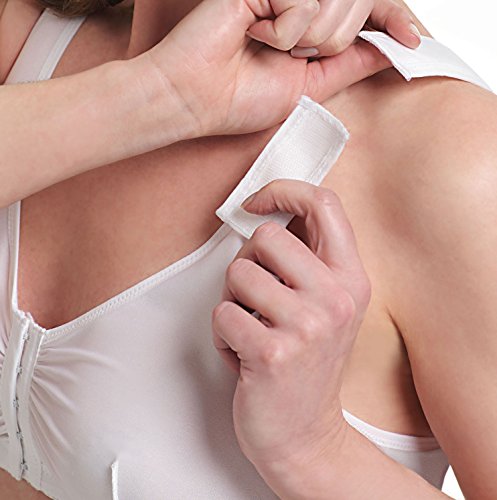 MediChoice Surgical Bras, Standard, Size 36, Hook and Eye Front Closure, Cotton Spandex, Adjustable Shoulder Straps, Compression, Support, White (Each of 1)