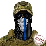 SA Company Face Shield Micro Fiber wind, dirt and bugs. Worn as a Balaclava, Neck Gaiter, Head band, Doo Rag for Hunting, Fishing Running, Cycling and Salt lovers. - Police Appreciation