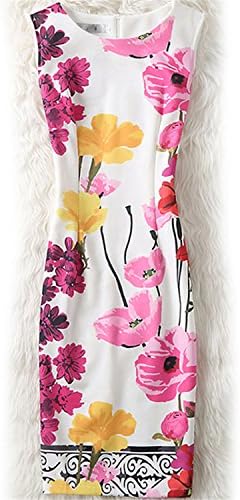 Rainlife dresses Casual Floral Party Sexy Slim Office Pencil Dress Plus Size 4XL Vestidos 42 XL