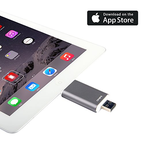 Omars Apple MFI Certified 16GB USB Flash Drive with Lightning Connector, Space Gray (3312707)