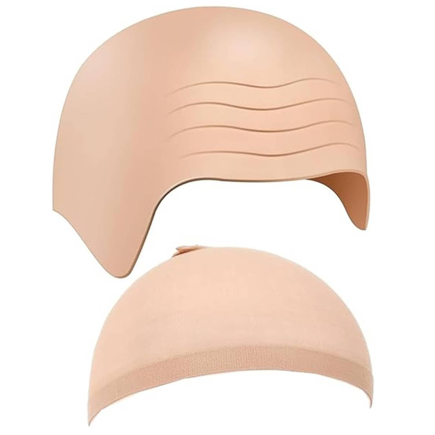 JOYVOX Bald Cap Costume Set, Wig, Bald Cap, and Halloween Role-Playing Hat Skull Hat Male And Female Party Role-Playing Accessories