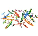 Rhode Island Novelty 8 Inch Flying Glider Plane Set of 12